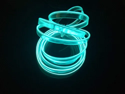 Vista 2 de ABALDI Alambre electroluminiscente para decoración interior de automóvil (9 pies, azul hielo)