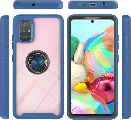 Vista 60 de Funda compatible con Xiaomi Poco X3 NFC, compatible con Xiaomi Poco X3 Pro/Poco X3 Ring Stand 3 en 1, color negro