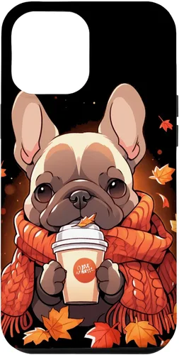 Vista 26 de French Bulldog Fall Autumn Pumpkin Spice Latte Frenchie Dog Case for iPhone 17