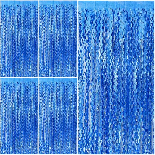 Vista 9 de Cortinas de Flecos de Aluminio con Serpentinas Negras para Telón de Fondo de Fiesta Serpentinas de Aluminio para Decoraciones de Cumpleaños
