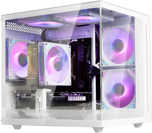 Vista 8 de suevery PC de escritorio preconstruido, computadora torre negra Negro