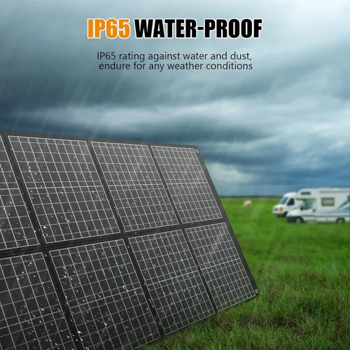 Vista 4 de Paneles solares portátiles de 100 vatios, panel solar plegable de 100 W para estación de energía, camping, senderismo, vida fuera de la red, paneles