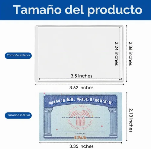 Vista 4 de MaxGear Fundas protectoras para tarjetas de Medicare, fundas de PVC