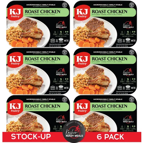 Vista 12 de KJ Poultry Comidas preparadas kosher – Bone In Chicken & Kugel, MRE - Comidas de carne listas para comer, comida shabbos, halal, (1 unidad)