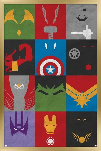 Vista 11 de Trends International Marvel Comics-Avengers-Minimalist Grid Mount Póster de pared