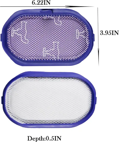 Vista 2 de Paquete de 2 filtros para Dyson DC30/DC31/DC34/DC35/DC44/DC45 Digital Slim, DC56 lavable prefiltro de repuesto compatible con aspiradoras Dyson