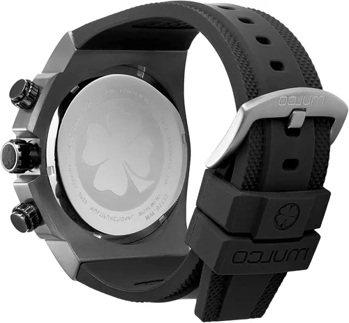 Vista 3 de MULCO Reloj para hombre Kripton de acero inoxidable con correa de silicona Movimiento cronógrafo de cuarzo Pantalla analógica premium, resistente al