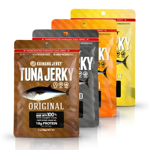 Vista 17 de Kaimana Ahi - Cecina de atún - Proteína premium y rica en omega-3 - Cecina de atún natural y capturada en la naturaleza. Fabricado en Hawái, Estados