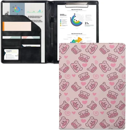 Vista 15 de Flashideas Organizador de padfolio de flores azules y rosadas, carpeta de negocios, carpeta de negocios, organizador de documentos para entrevista