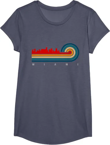 Vista 16 de Camiseta Retro City of Miami Florida, Negro