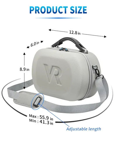Vista 6 de DEVASO Hard Carrying Case for Oculus Meta Quest 3, Large Capacity Travel Case Storage for Quest 3 VR Gaming Headset and Touch Controllers