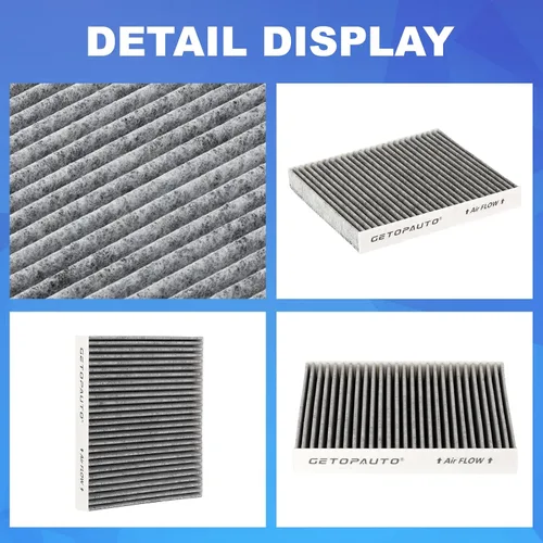 Vista 5 de GETOPAUTO Filtro de aire de cabina PA30093 con carbón activado compatible con Kenworth T-680 T-880 Peterbilt 567 579 Reemplazar X1987001 PA30093