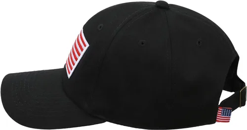 Vista 34 de IIN Gorra de béisbol con bandera estadounidense para hombres y mujeres, de perfil bajo, militar, militar, militar, para papá