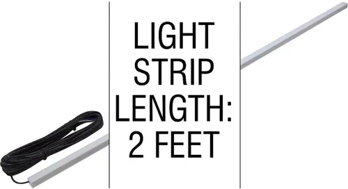 Vista 2 de PAL Lighting Tira de luz PAL, LED PAL, 2 pies, con lente difusora, cable de 65 pies 42-PLOF-RGB-060