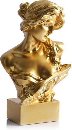 Vista 9 de LCCCK - Estatua de Afrodita dorada de 15 cm de altura, busto de mitología griega de resina, para decoración de habitación coqueta, decoración