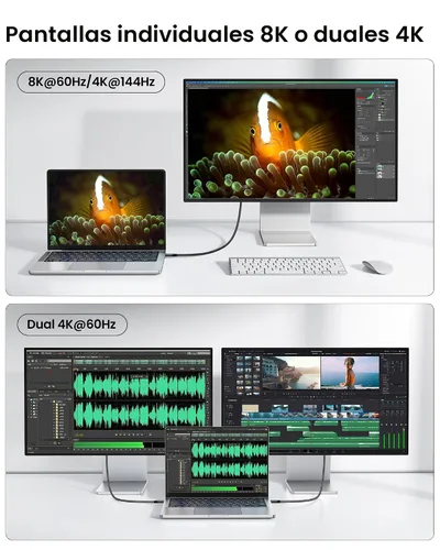 Vista 3 de Silkland Cable USB 4 de 40 Gbps para Thunderbolt 4 de 4 pies, 240 W PD3.1