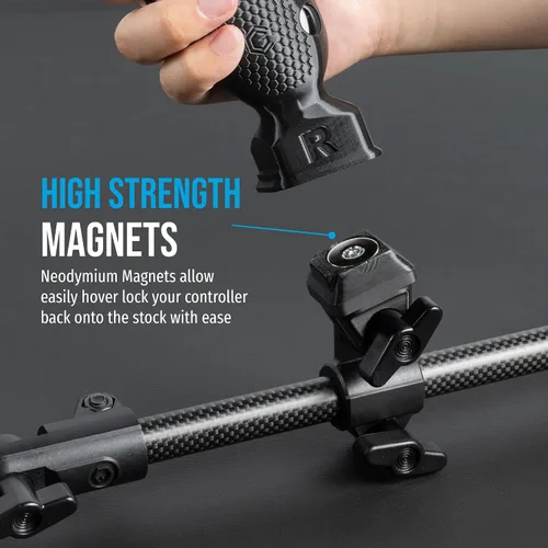 Vista 2 de Magni Stock+ VR Carbon Fiber Controller Stock Rifle Adapter compatible with Meta Quest 2/Quest