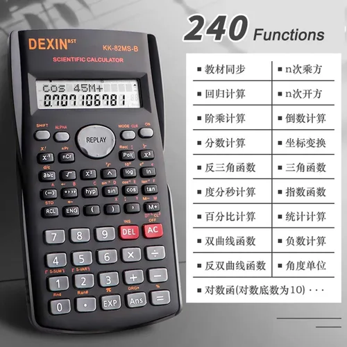 Vista 4 de Calculadoras científicas de escritorio, calculadoras científicas para estudiantes, calculadora científica de 240 funciones, 2 líneas, 10+2 dígitos