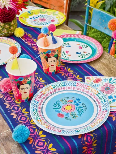 Vista 9 de Talking Tables Boho-CNAPKIN Frida Kahlo Servilletas Paquete de 20, papel, rosa