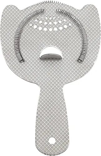 Vista 8 de Barfly Diamond Lattice Etch - Colador de barra de resorte resistente, cobre antiguo