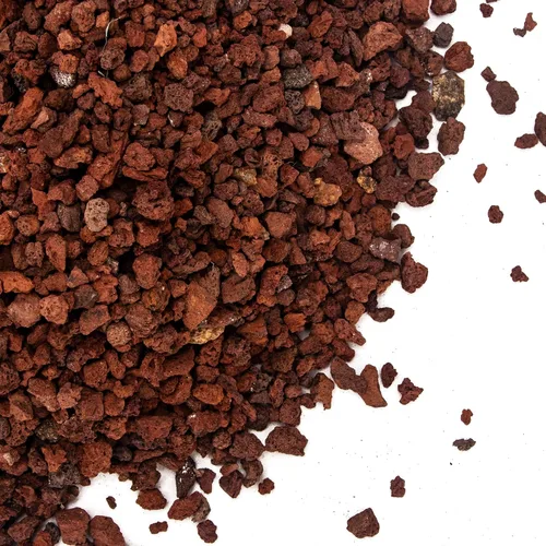Vista 5 de Aditivo de suelo de roca de lava roja de 18 libras para cactus suculentas, piedras de roca volcánica para plantas