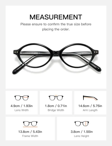 Vista 7 de Slocyclub Paquete de 2 lentes ovalados con bloqueo de luz azul para mujeres y hombres, pequeños de los años 90, marco ovalado retro de los años 90