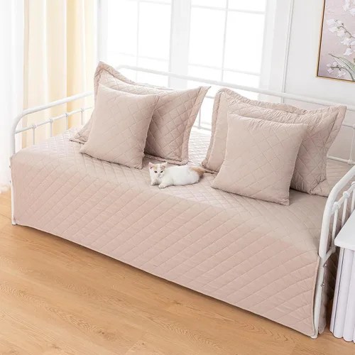 Vista 2 de Juego de Funda para Sofá Cama de 5 Piezas Juegos de Ropa de Cama para Sofá Cama Twin para Todas las Estaciones Edredón Ligero para Sofá Cama