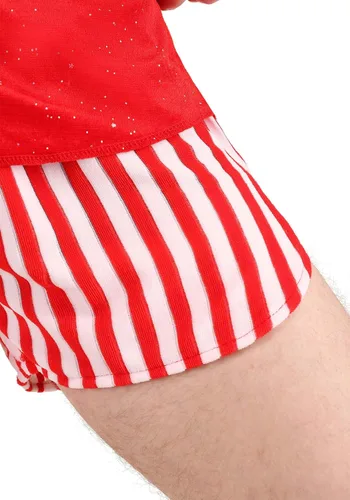 Vista 5 de Richard Simmons - Disfraz para adultos, traje de gurú del fitness, disfraz retro de instructor de entrenamiento para Halloween, cosplay, color rojo