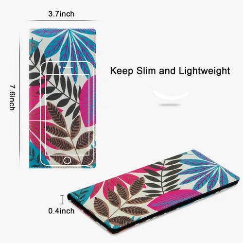Vista 163 de HUA ANGEL Billetera ultra delgada para mujer, con bloqueo RFID, tarjetero de crédito, plegable, largo, hebilla magnética, billete para mujer, Owl