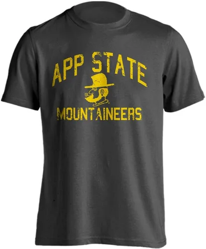 Vista 39 de Sport Your Gear NCAA Camiseta de manga corta retro con licencia oficial de aspecto desgastado para el día del juego, camiseta de espíritu deportivo