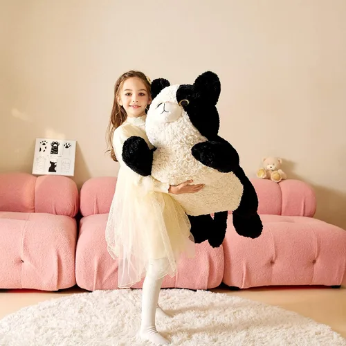 Vista 6 de Animal de peluche gigante de gato de felpa suave, juguete grande de 30" de tamaño jumbo, lindo, grande, enorme, esponjoso, gordo, para regalos