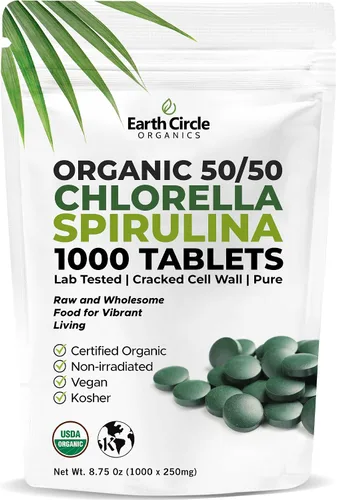 Vista 10 de Tabletas orgánicas de Chlorella de 400 unidades Suplemento de clorofila de alta potencia Chlorella Pyrenoidosa pura Pared celular rota