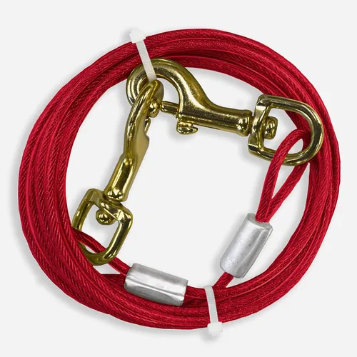 Vista 2 de Four Paws Cable de amarre para perros de peso medio Rojo