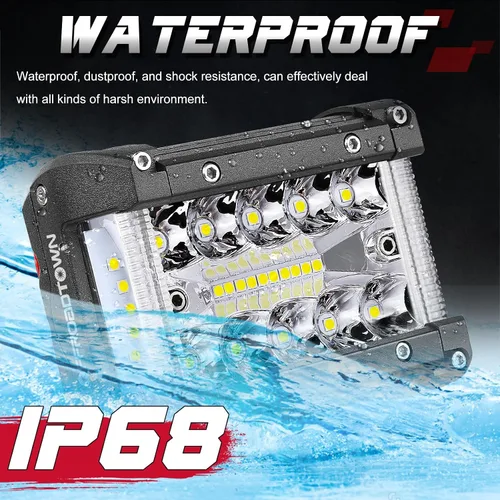 Vista 9 de OFFROADTOWN Barra de luz LED de 18 pies con cápsulas LED