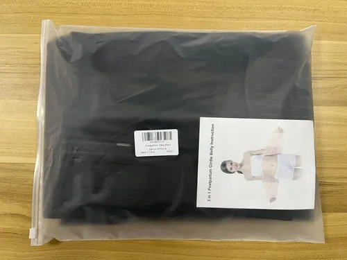 Vista 3 de 3 In 1 Postpartum Belly Band Wrap - Abdominal Binder Post Surgery C Section Compression Girdle Belt Black