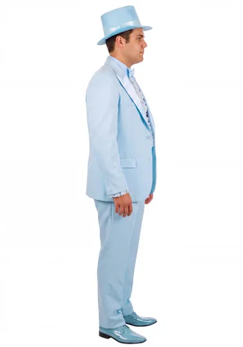 Vista 4 de Disfraz Deluxe Harry Dunne Azul Talla Plus para Hombre de Dumb and Dumber Multicolor