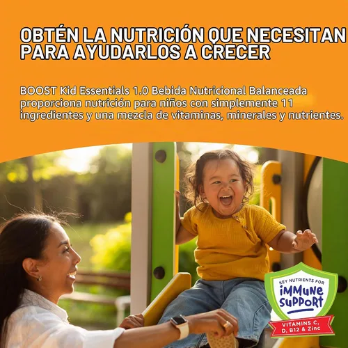 Vista 3 de BOOST Kid Essentials - Bebida nutricional de 1.0 kcal, chocolate craze, 8