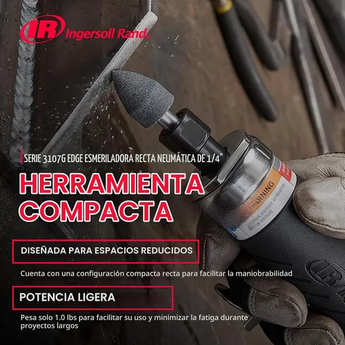 Vista 3 de Ingersoll Rand Amoladora de troqueles neumática de 1/4 pulgadas 3107G