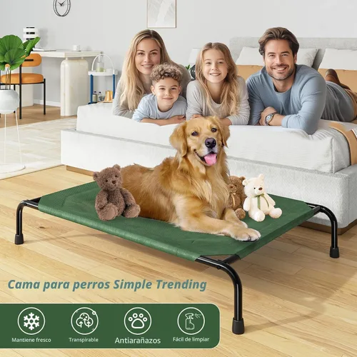 Vista 2 de Simple Trending Cama elevada para perros grandes, catre para perros XL impermeable, cama elevada para mascotas de enfriamiento al aire libre, 47.75