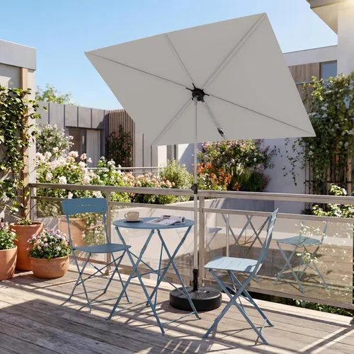 Vista 3 de Grand patio - Sombrilla de balcón, JENA 6x4 pies, sombrilla exterior con dosel plano rectangular versátil para patio con perilla giratoria de 360