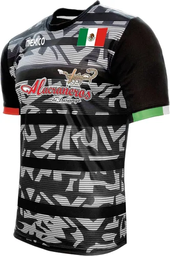 Vista 2 de Jersey México Alacraneros de Durango 100% Poliéster NegroGris_Hecho en México