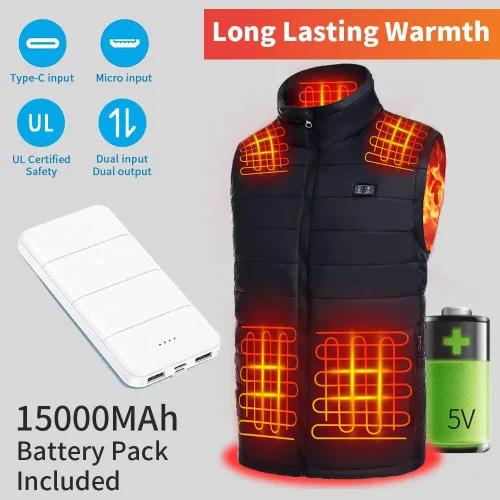 Vista 4 de Heated Vest with Battery Pack Heated Hunting Vest, Smart Electric Heating Vest, Warming Heating Vest for Hiking