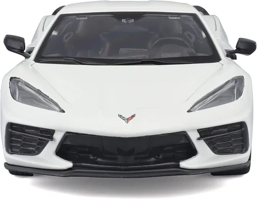Vista 2 de Maisto Línea de montaje a escala 1:24 Chevrolet Corvette Stingray Coupe 2020, color blanco