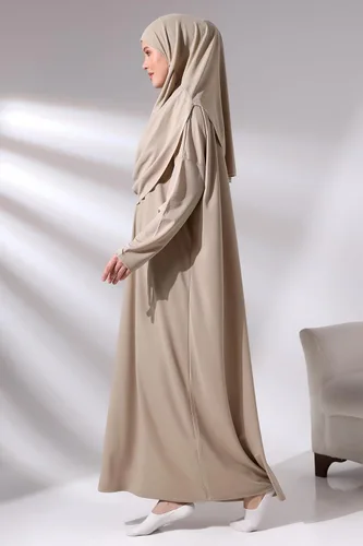 Vista 3 de ihvan online Vestidos musulmanes para mujer, vestido de oración de una pieza, alfombra de oración y cuentas, juego de regalo islámico para Eid