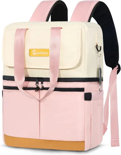 Vista 12 de Scothen Mochila Enfriadora con Doble Cubierta y 12 Paquetes de Hielo - Mantiene 36 Latas Frías por Hasta 24 Horas - Mochila Enfriadora Aislada
