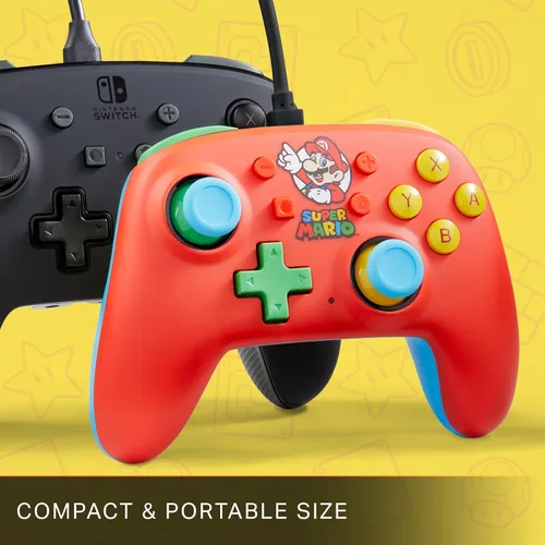 Vista 5 de Super Mario Bros Mario Medley Nano Wired Nintendo Switch Controller