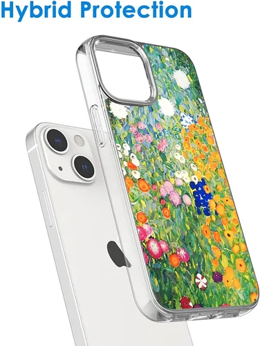 Vista 3 de Funda compatible con iPhone 11, funda estética colorida de acuarela floral para iPhone, a prueba de golpes, funda protectora de TPU suave