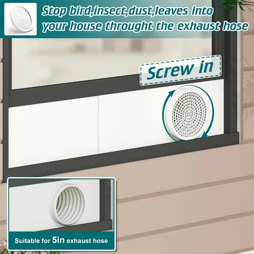 Vista 5 de Daisypower Kit de ventana de aire acondicionado portátil con aislamiento de espuma, aislamiento térmico y ruido, paneles de sellado ajustables