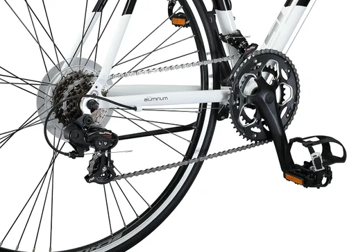 Vista 6 de Bicicleta de carretera Schwinn Phocus 1.6 con frenos de disco, 700c para hombres y mujeres, bicicleta de carretera de 16 velocidades, marco ligero