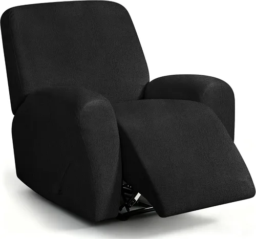 Vista 96 de ANARACHON Fundas para sillas reclinables con aspecto de cuero, funda elástica de 4 piezas, funda suave para silla reclinable, protector de muebles